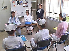 Cute Japanese Nurse Gives A Patient A Good Handjob