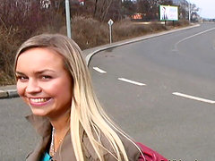 Gorgeous Czech Blonde Amateur Ex Model Takes Dick In Public