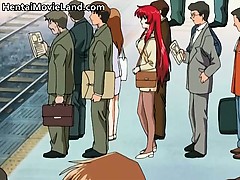 Nasty redhead sexy body anime babe gets parte