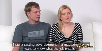 Couple fucks on casting for porn