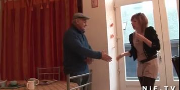 Redhead slut anal fucked in esome with GrandPa