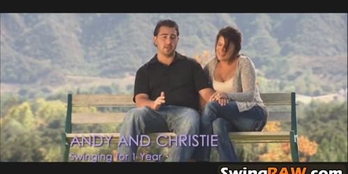 Black swinger couple enjoy orgy