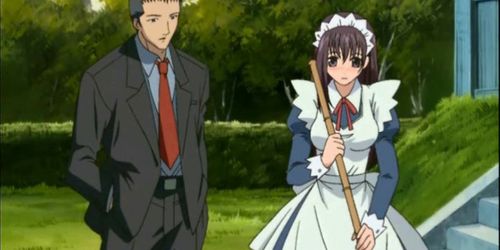 Hentai maid gets fucked hard with a vibrator