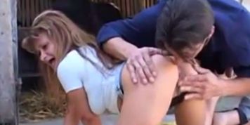 Farm guy fucks a granny in her ass