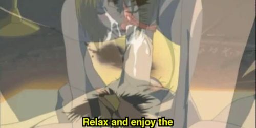 Blonde hentai babe sucks and rides