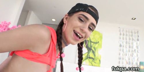 Perfect sex kitten shows huge ass (Mike Adriano)