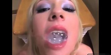 Filling mouth with cum Compilation