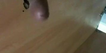 Korean girl sucks cock in a bathroom gloryhole and gets