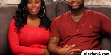Black couple threesome with nasty ebony in the bedroom