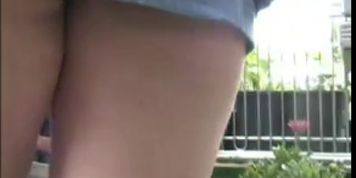 Very short dress without panty