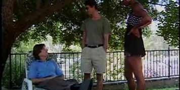 Black girl fucks two guys for audition