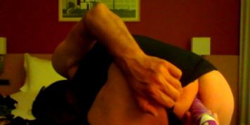 Playing with wife dildo