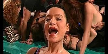 pissing in cum filled mouth of Betty