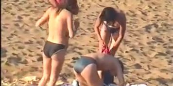 Changing at the beach