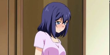 Anime girls sharing long phallus