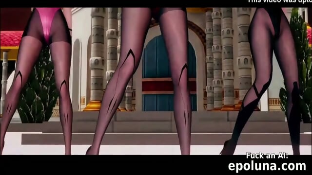 e sexy slim busty evangelion female characters dance the hottest outdoor strip tease ed animation
