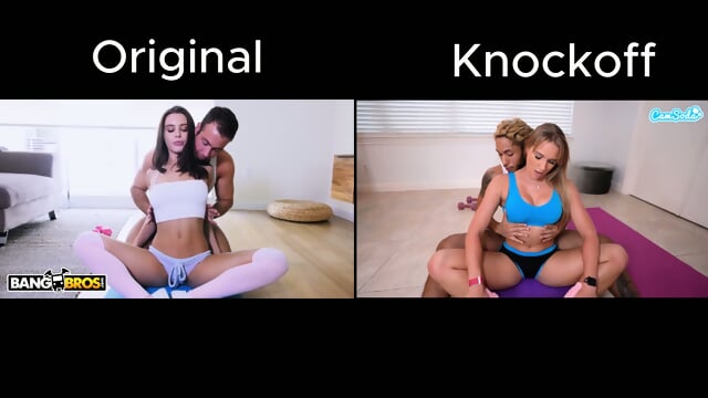 Lana Rhoades - Yoga w/Chad White (original vs parody)