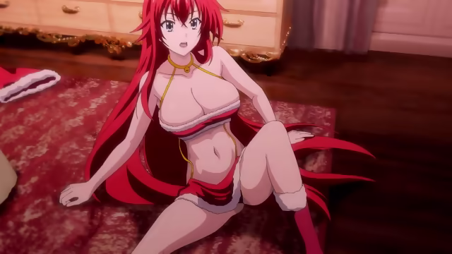 Rias Undresses Slowly Before Giving Issei a Deep & Warm Oral Finish â HENTAI Parody