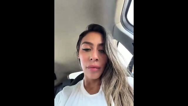 Hot Latina Babe Flashes Abs and Smiles in Car and Beach Selfies