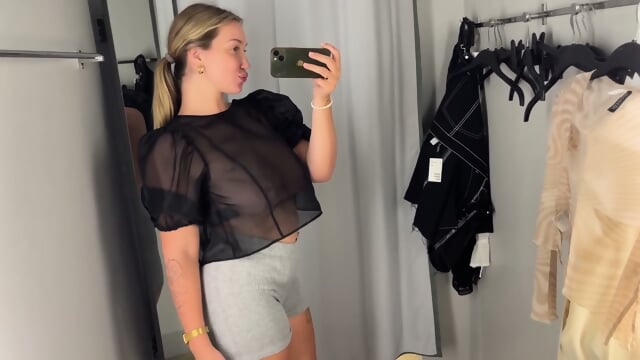 [4K] Transparent Haul In A Mall _ See Through Clothes ZGG NmvsK Krn