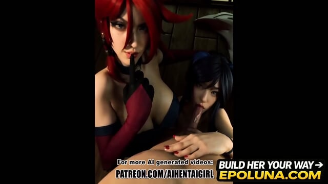 League of Legends Miss Fortune and Ahri cosplay ¦ Uncensored Hentai AI generated