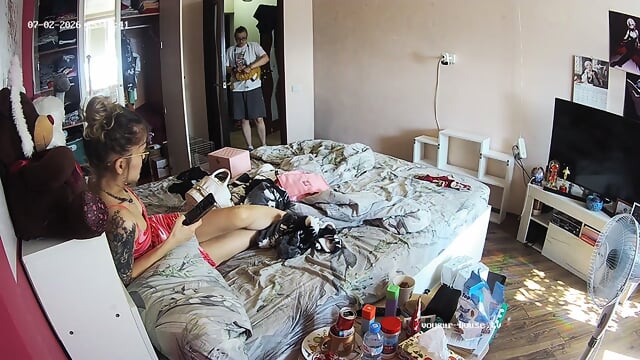 Bedroom camera at Gella, Winston Wolfe reallifecam apartment