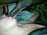 Chunky chick interracial blowjob