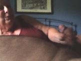 French mature hubby gets a Hand Job and suck