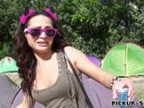 Czech girl Aurelly Rebel fucked outdoors
