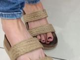 She Knows I Love To See Her Dangling Her Shoes