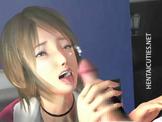 Busty eD hentai babe gives oral sex