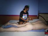 Big clitoris amateur Thai massage girl gives a happy en