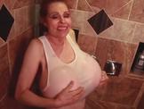 Big tits shower