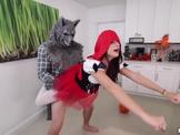 Little red slut fucks the big bad wolf part 2