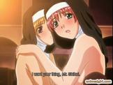 Nun hentai dildoing pussy and assfucking by doctor