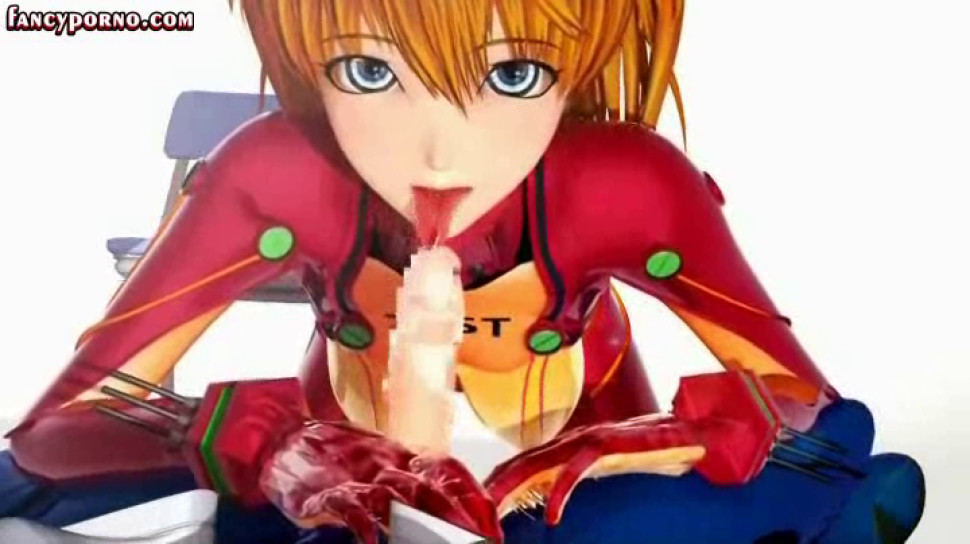 Animated sex doll getting facial