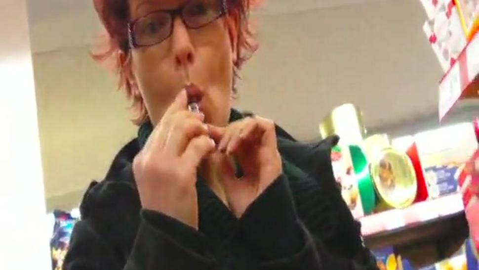 German flashing bitch