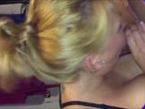 Busty Blonde Granny sucks cock