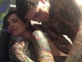 Goth chick getting drilled hard and creampied