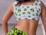 Latina Ass Twerk in Bright Shorts