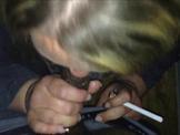 Smoking granny sucking cock
