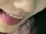Sexy Asian Girl Tongue Action