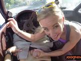 Tight blond bimbo fucked in the backroom