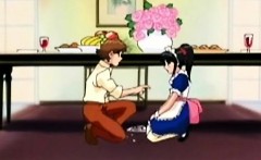 Chained hentai maid gets whipped in the dungeon
