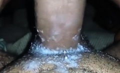 Ebony Amateur with Big Natural Tits Gets a POV Creampie