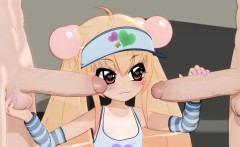 Busty hentai blonde
