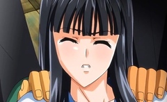 Cute hentai blonde awards her savior with fuck