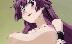 Anime maid Kiriha pleases her master