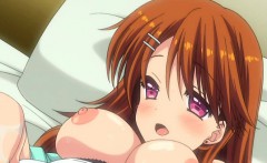 Cute hentai brunette sucks and gets fucked