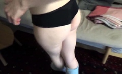 Big-Ass Babe Strips and Masturbates on Webcam Solo